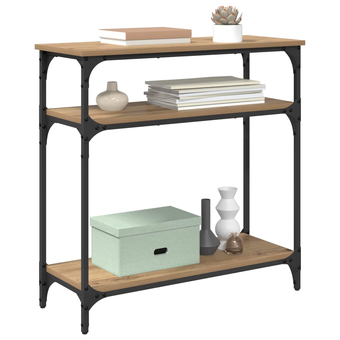 Tavolo consolle Rovere artigianale 75 x 29 x 75 cm | homemem39