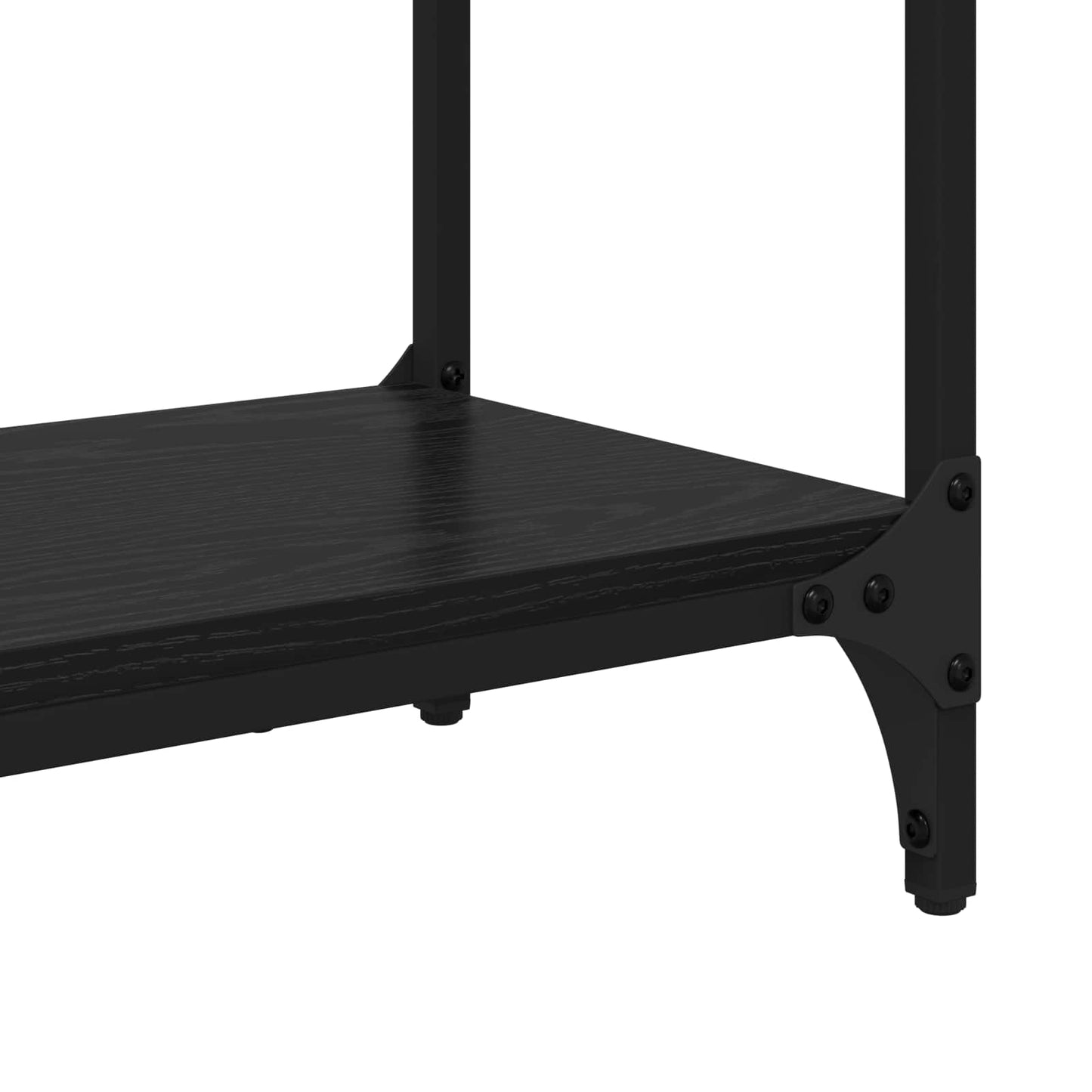 Tavolo consolle Rovere Nero 75 x 29 x 75 cm Legno multistrato | homemem39
