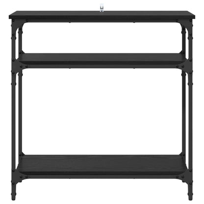 Tavolo consolle Rovere Nero 75 x 29 x 75 cm Legno multistrato | homemem39
