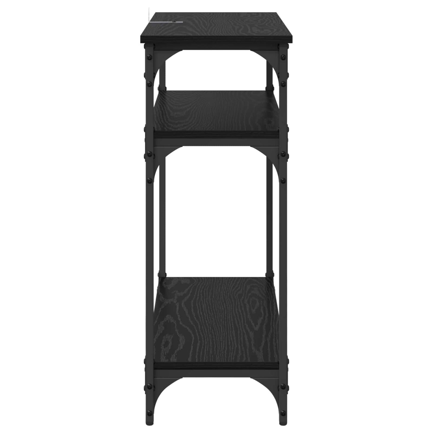 Tavolo consolle Rovere Nero 75 x 29 x 75 cm Legno multistrato | homemem39