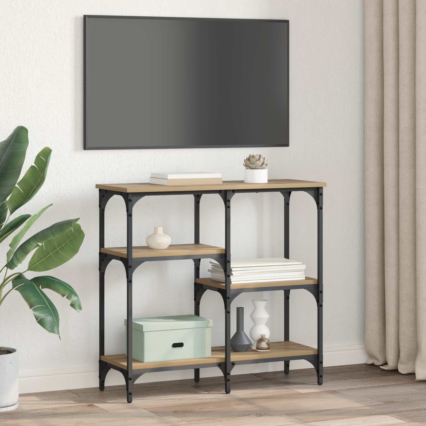 Tavolo consolle Rovere artigianale 80 x 29 x 75 cm