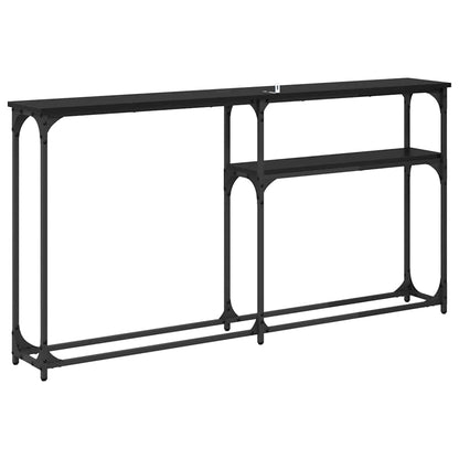 TavoloConsolle Rovere Nero 146 x 22.5 x 75 cm Legno multistrato