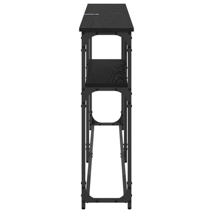 TavoloConsolle Rovere Nero 146 x 22.5 x 75 cm Legno multistrato