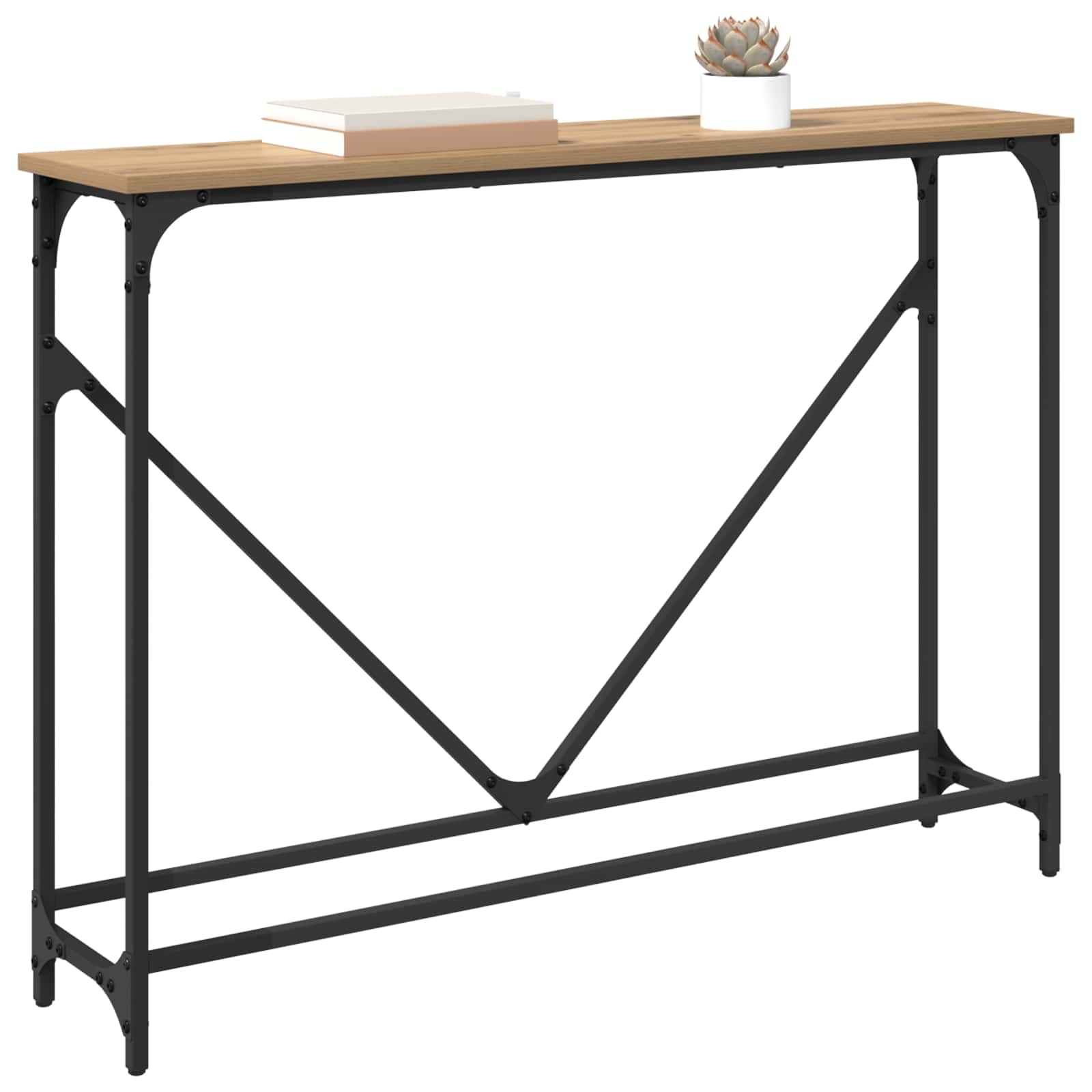 Tavolo consolle Rovere artigianale 102 x 23 x 75 cm | homemem39