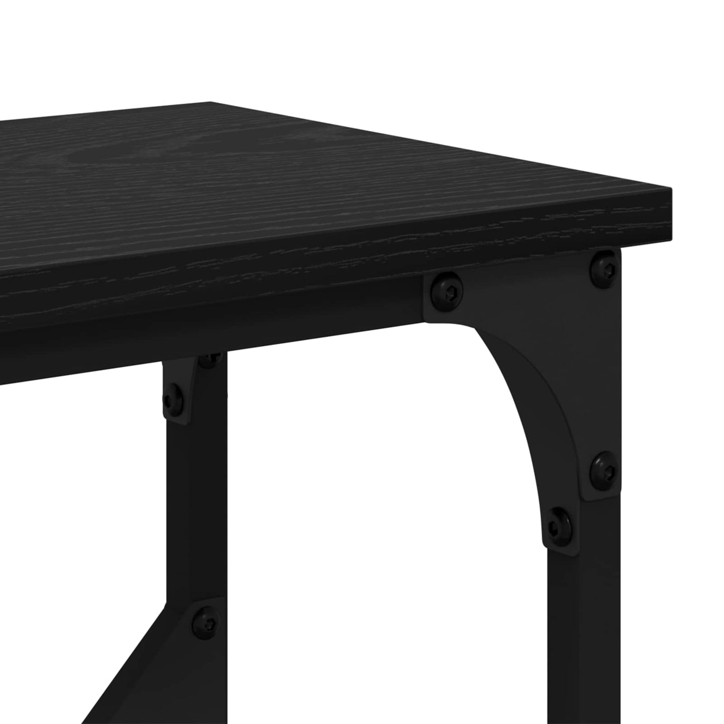 Tavolo consolle Rovere Nero 102 x 23 x 75 cm Legno multistrato | homemem39