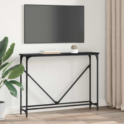 Tavolo consolle Rovere Nero 102 x 23 x 75 cm Legno multistrato