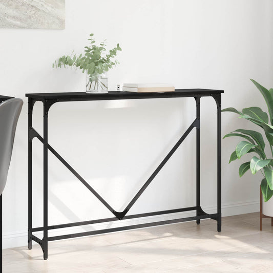 Tavolo consolle Rovere Nero 102 x 23 x 75 cm Legno multistrato | homemem39
