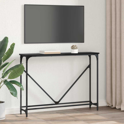 Tavolo consolle Rovere Nero 102 x 23 x 75 cm Legno multistrato | homemem39