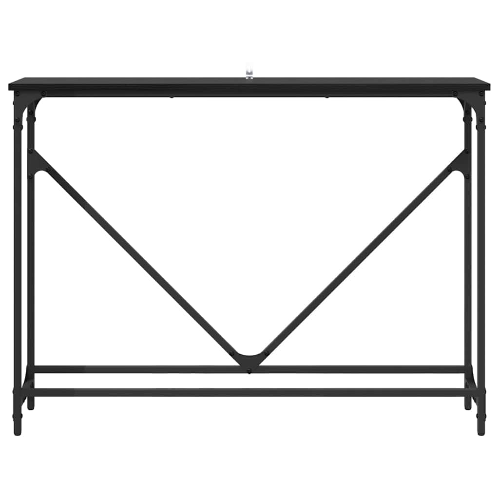 Tavolo consolle Rovere Nero 102 x 23 x 75 cm Legno multistrato