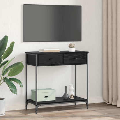 Tavolo consolle Rovere Nero 75 x 34,5 x 75 cm Legno multistrato | homemem39