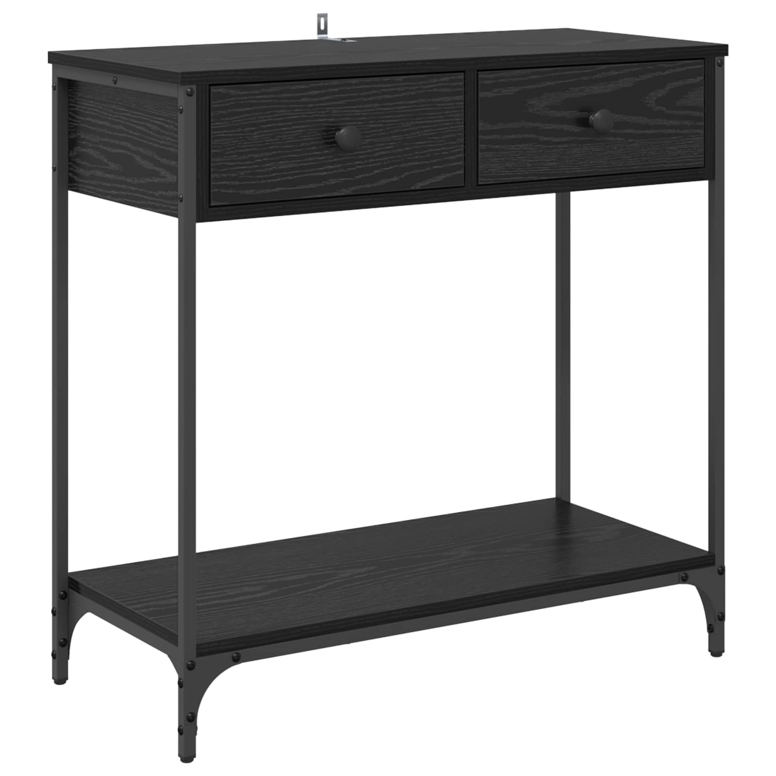 Tavolo consolle Rovere Nero 75 x 34,5 x 75 cm Legno multistrato | homemem39
