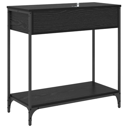 Tavolo consolle Rovere Nero 75 x 34,5 x 75 cm Legno multistrato | homemem39