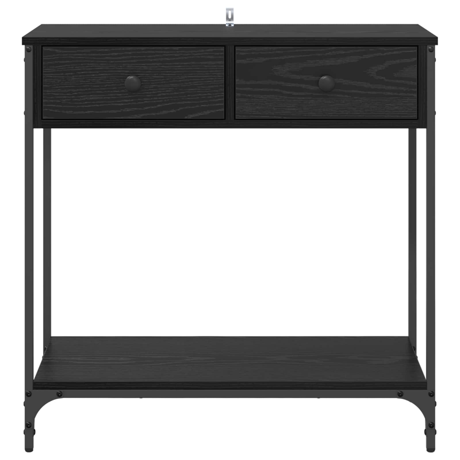 Tavolo consolle Rovere Nero 75 x 34,5 x 75 cm Legno multistrato | homemem39