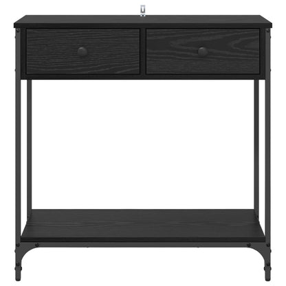 Tavolo consolle Rovere Nero 75 x 34,5 x 75 cm Legno multistrato | homemem39