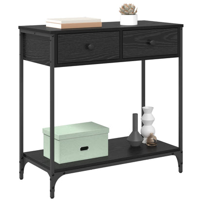 Tavolo consolle Rovere Nero 75 x 34,5 x 75 cm Legno multistrato | homemem39