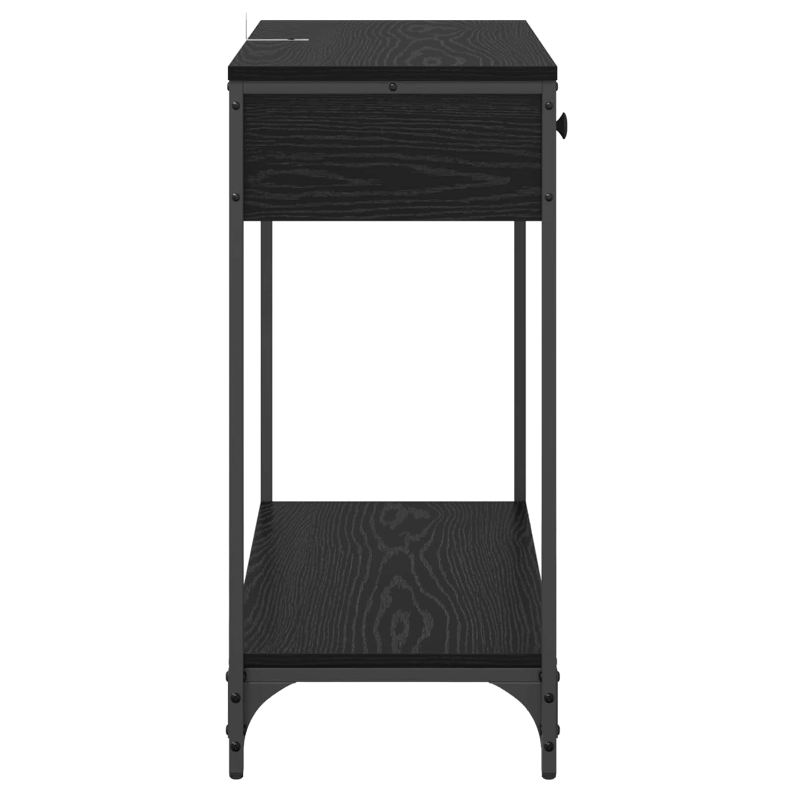 Tavolo consolle Rovere Nero 75 x 34,5 x 75 cm Legno multistrato | homemem39