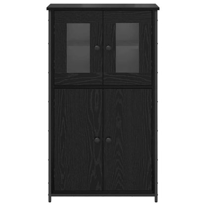 Credenza Rovere Nero 62 x 32 x 106,5 cm Legno multistrato