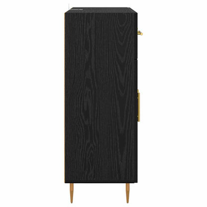 Credenza Rovere Nero 69,5 x 34 x 90 cm Legno multistrato
