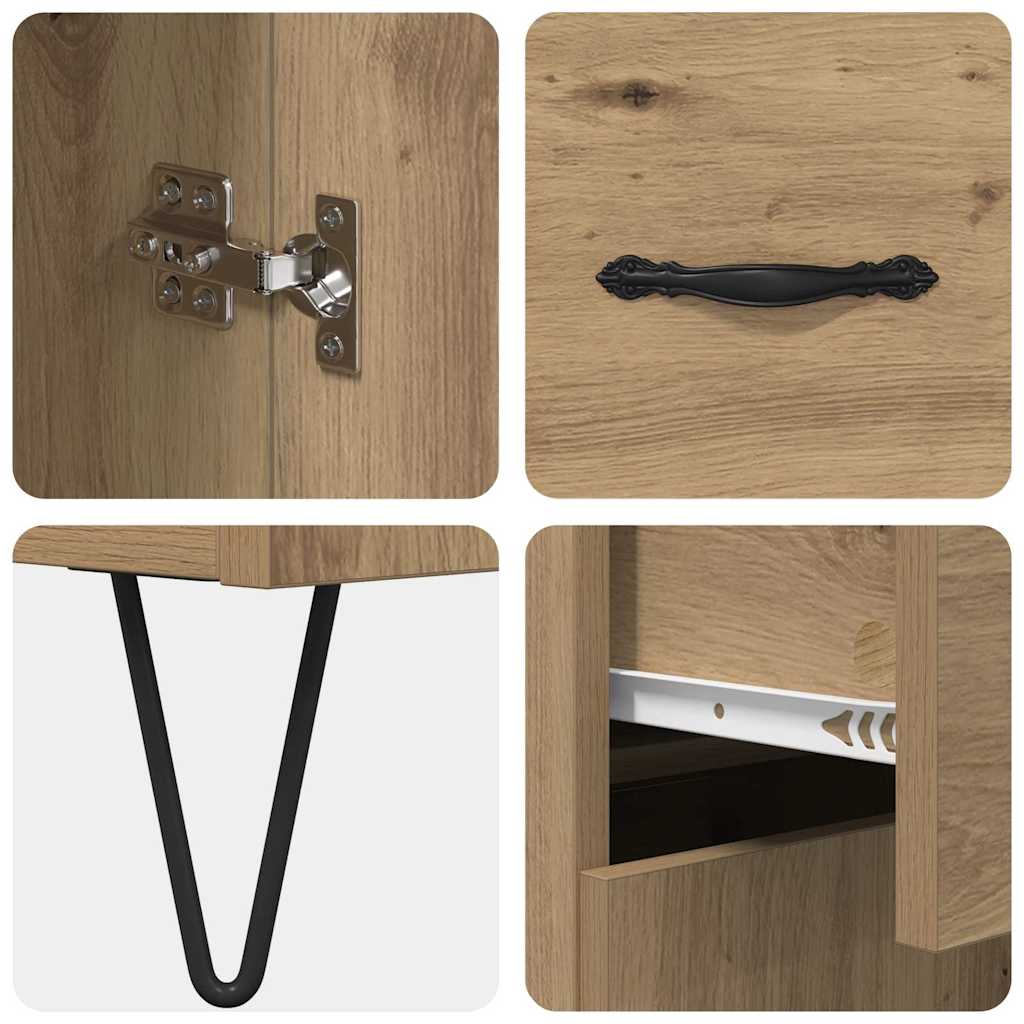 Credenza Rovere artigianale 69,5 x 34 x 90 cm Legno multistrato