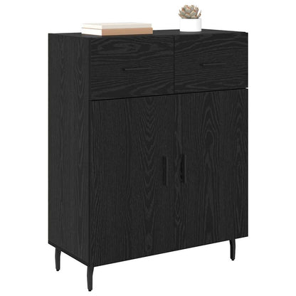 Credenza Rovere Nero 69,5 x 34 x 90 cm Legno multistrato