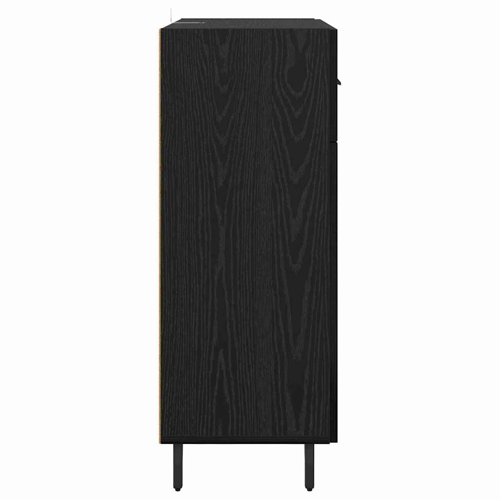 Credenza Rovere Nero 69,5 x 34 x 90 cm Legno multistrato