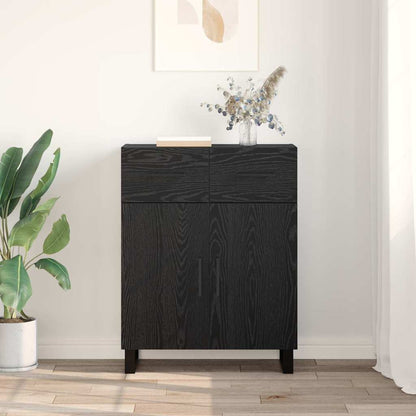 Credenza Rovere Nero 69,5 x 34 x 90 cm Legno multistrato