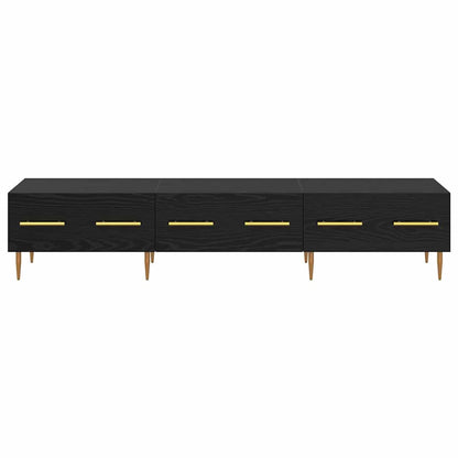 Mobile TV Rovere Nero 150 x 36 x 30 cm Legno multistrato
