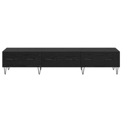 Mobile TV Rovere nero 150 x 36 x 30 cm Legno multistrato