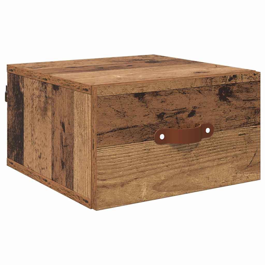 Mobiletto da comodino a parete Legno vecchio 35 x 35 x 20 cm | homemem39