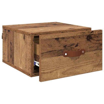 Mobiletto da comodino a parete Legno vecchio 35 x 35 x 20 cm | homemem39