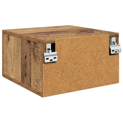 Mobiletto da comodino a parete Legno vecchio 35 x 35 x 20 cm | homemem39