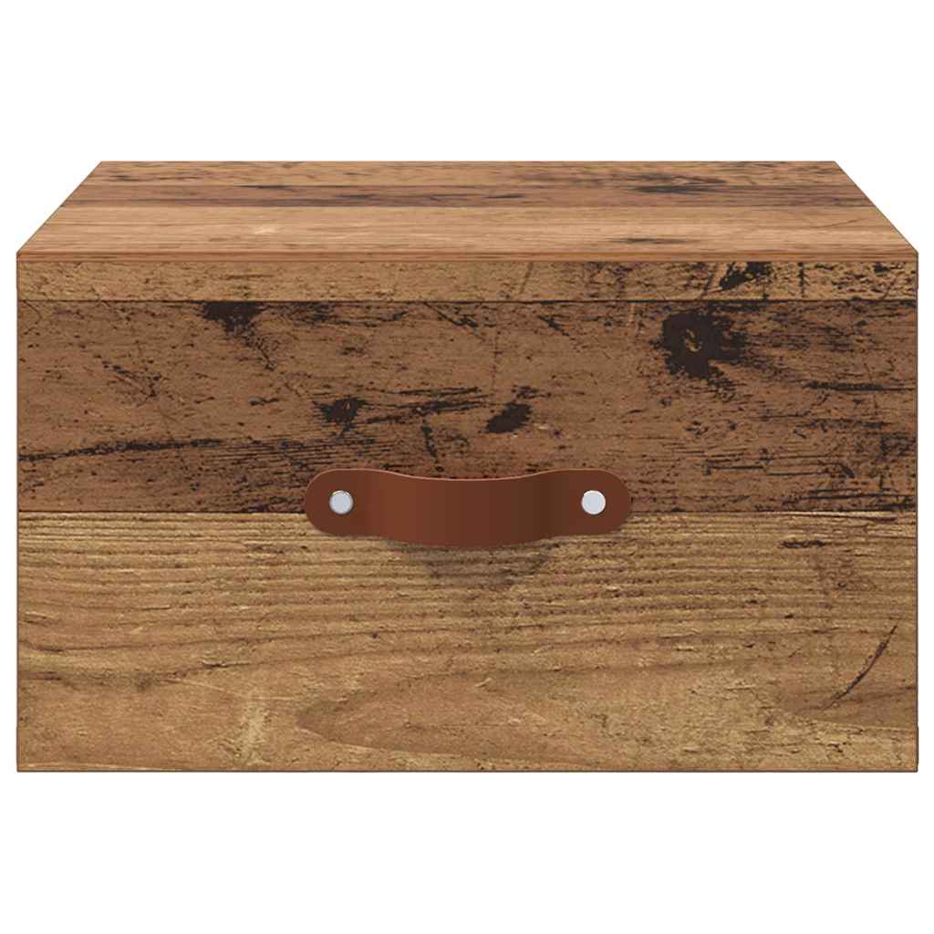 Mobiletto da comodino a parete Legno vecchio 35 x 35 x 20 cm | homemem39