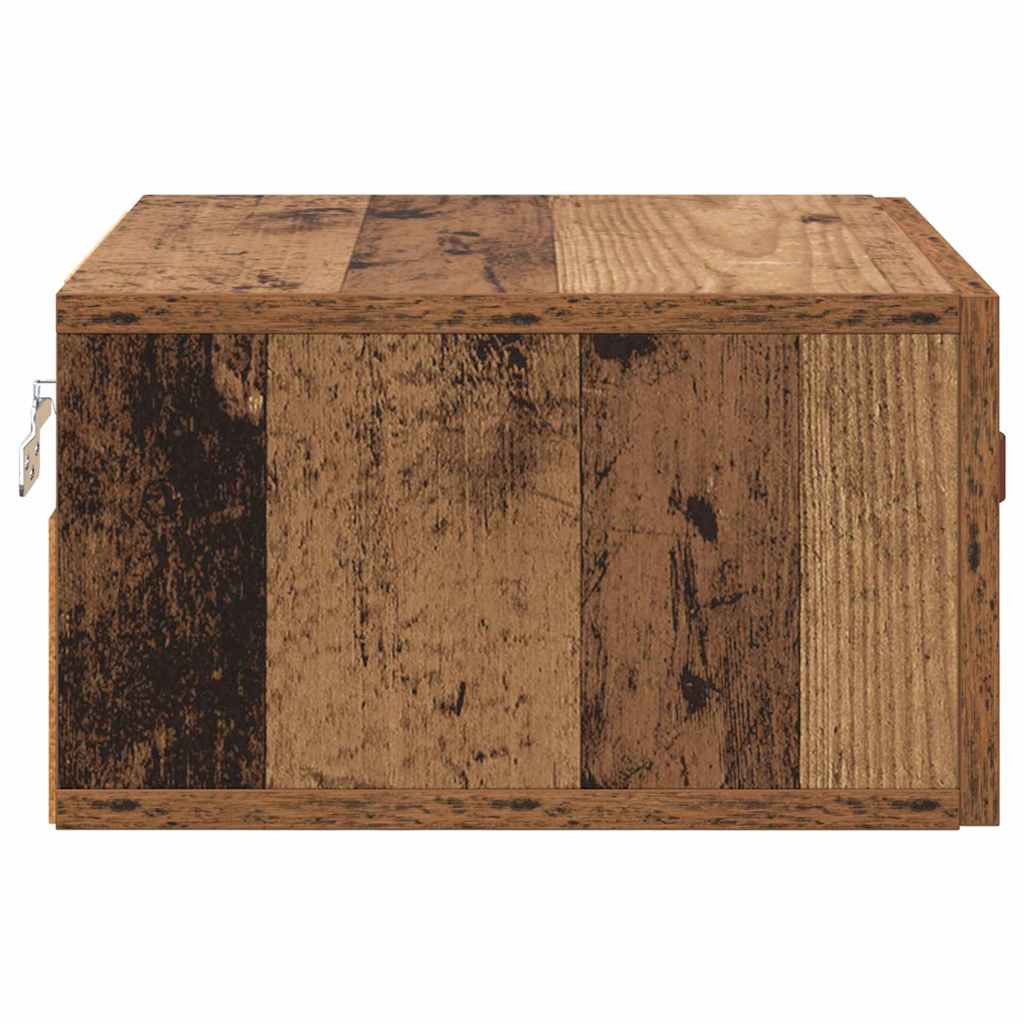 Mobiletto da comodino a parete Legno vecchio 35 x 35 x 20 cm | homemem39