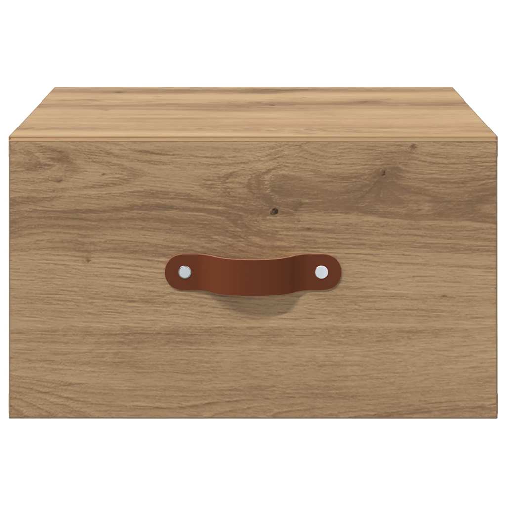 Mobiletto da comodino a parete Rovere artigianale