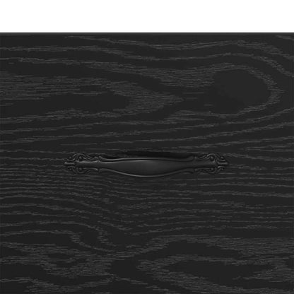 Armadio da Notte Rovere nero 35 x 35 x 20 cm Legno multistrato | homemem39