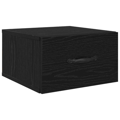 Armadio da Notte con cassetto 2 pcs Rovere nero 35 x 35 x 20 cm