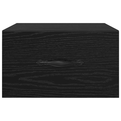 Armadio da Notte con cassetto 2 pcs Rovere nero 35 x 35 x 20 cm