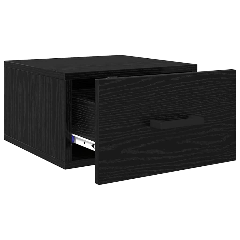 Armadio da Notte con cassetto 2 pcs Rovere nero 35 x 35 x 20 cm