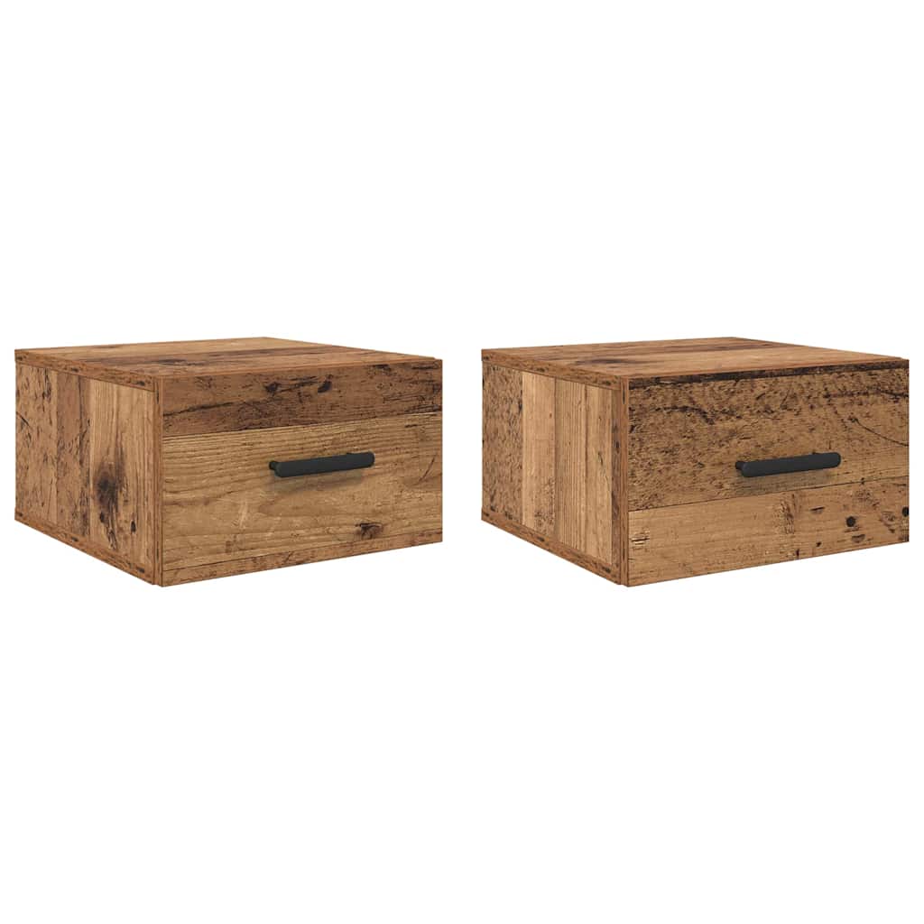 Armadio da Notte 2 pcs Legno vecchio 35 x 35 x 20 cm | homemem39