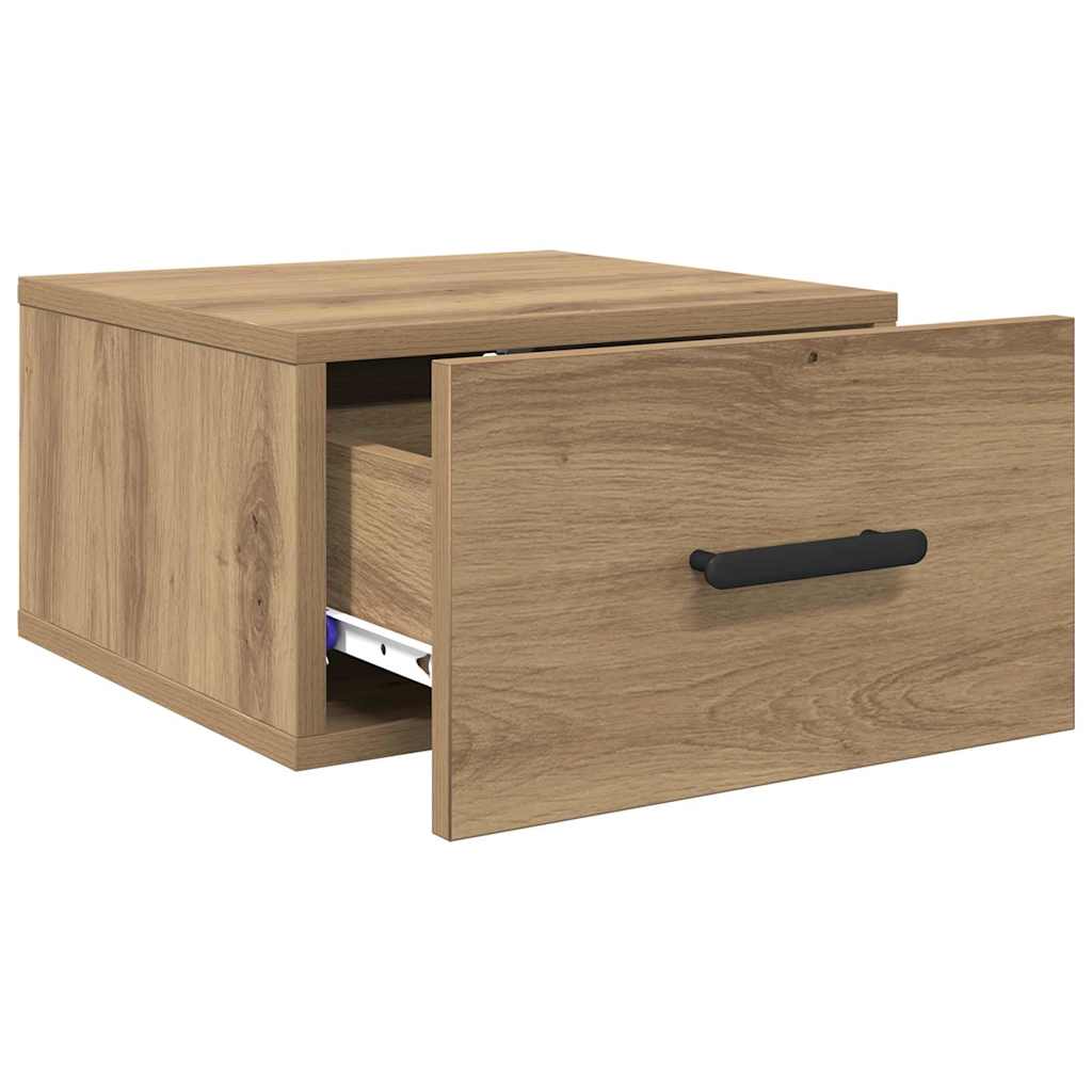 Armadio da Notte 2 pcs Rovere artigianale 35 x 35 x 20 cm