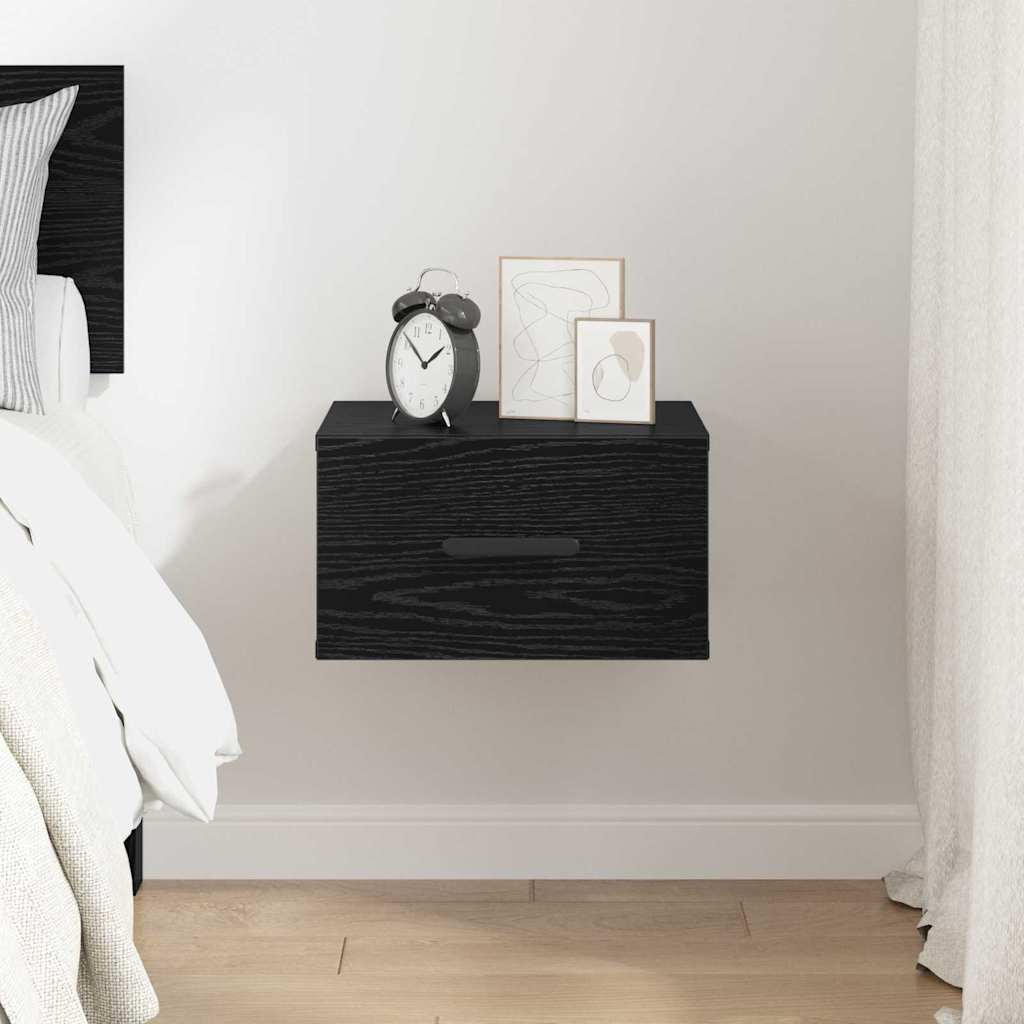 Armadio da Notte Rovere Nero 35 x 35 x 20 cm Legno multistrato | homemem39