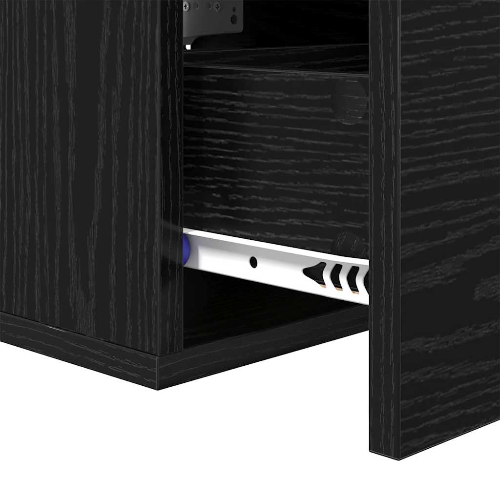 Armadio da Notte 2 pcs Rovere Nero 35 x 35 x 20 cm | homemem39