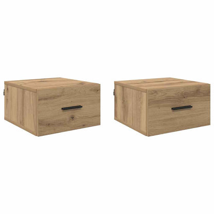 Armadio da Notte 2 pcs rovere artigianale 35 x 35 x 20 cm