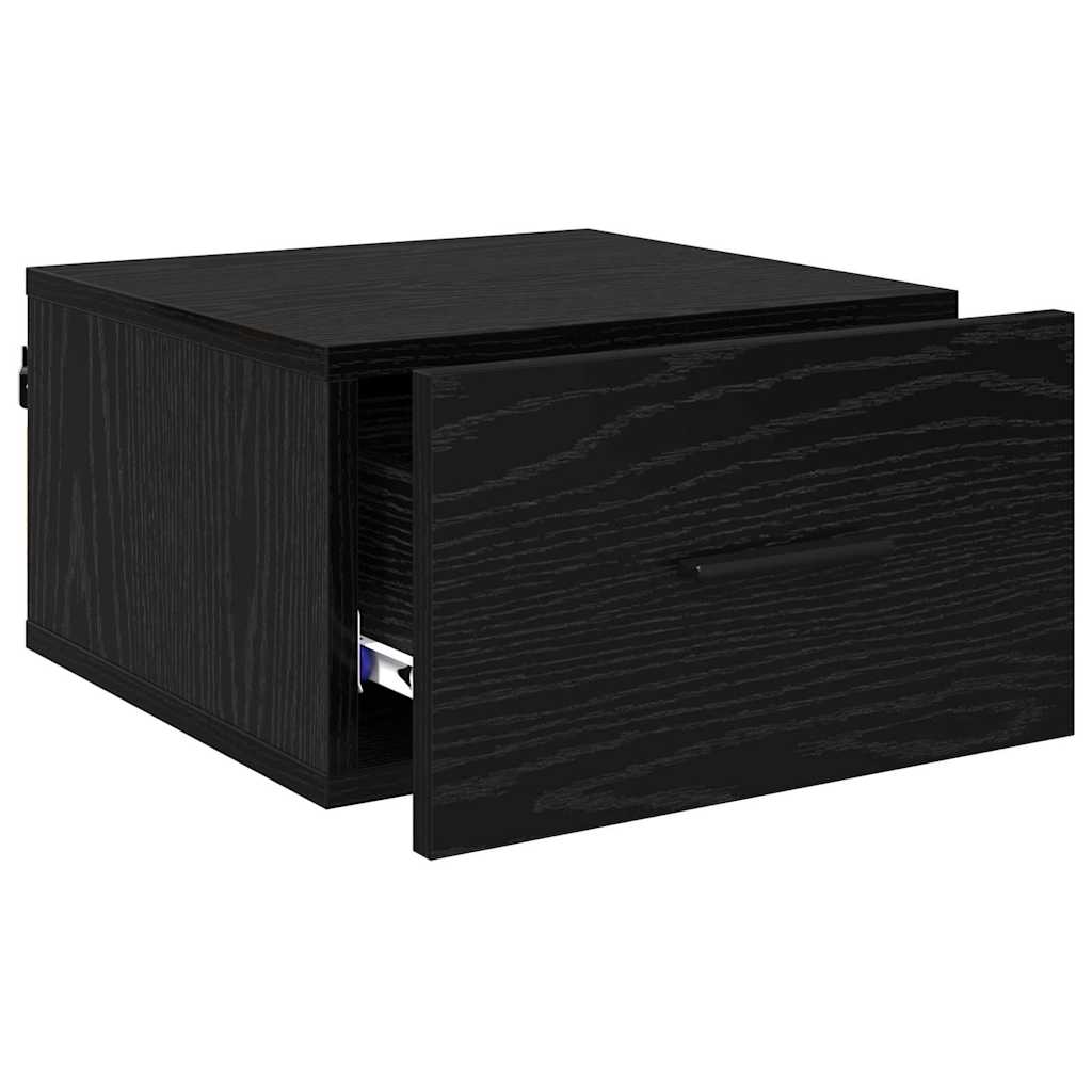 Armadio da Notte con cassetto 2 pcs Rovere nero 35 x 35 x 20 cm