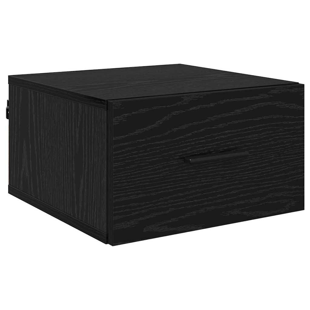 Armadio da Notte con cassetto 2 pcs Rovere nero 35 x 35 x 20 cm
