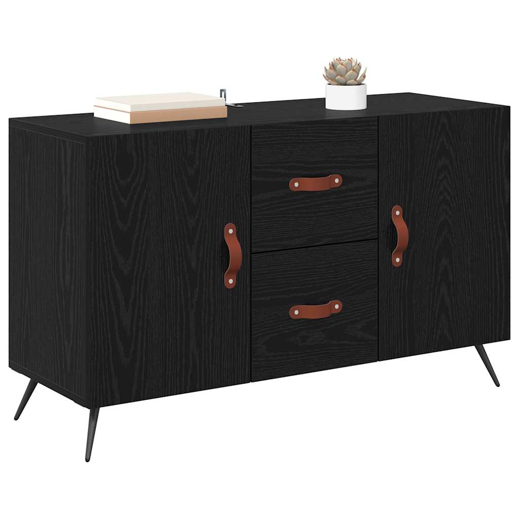 Credenza Rovere Nero 100 x 36 x 60 cm Legno multistrato