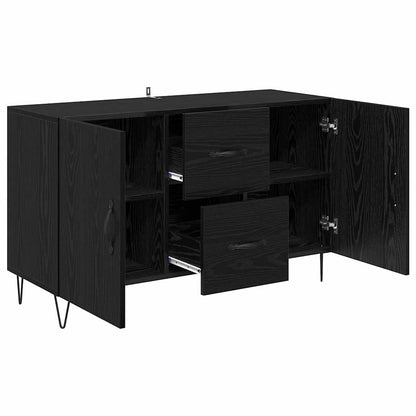 Credenza Rovere Nero 100 x 36 x 60 cm Legno multistrato