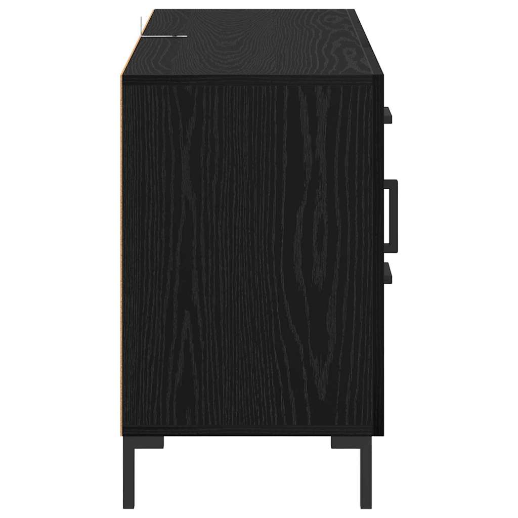 Credenza Rovere Nero 100 x 36 x 60 cm Legno multistrato