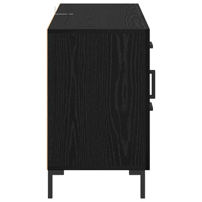 Credenza Rovere Nero 100 x 36 x 60 cm Legno multistrato