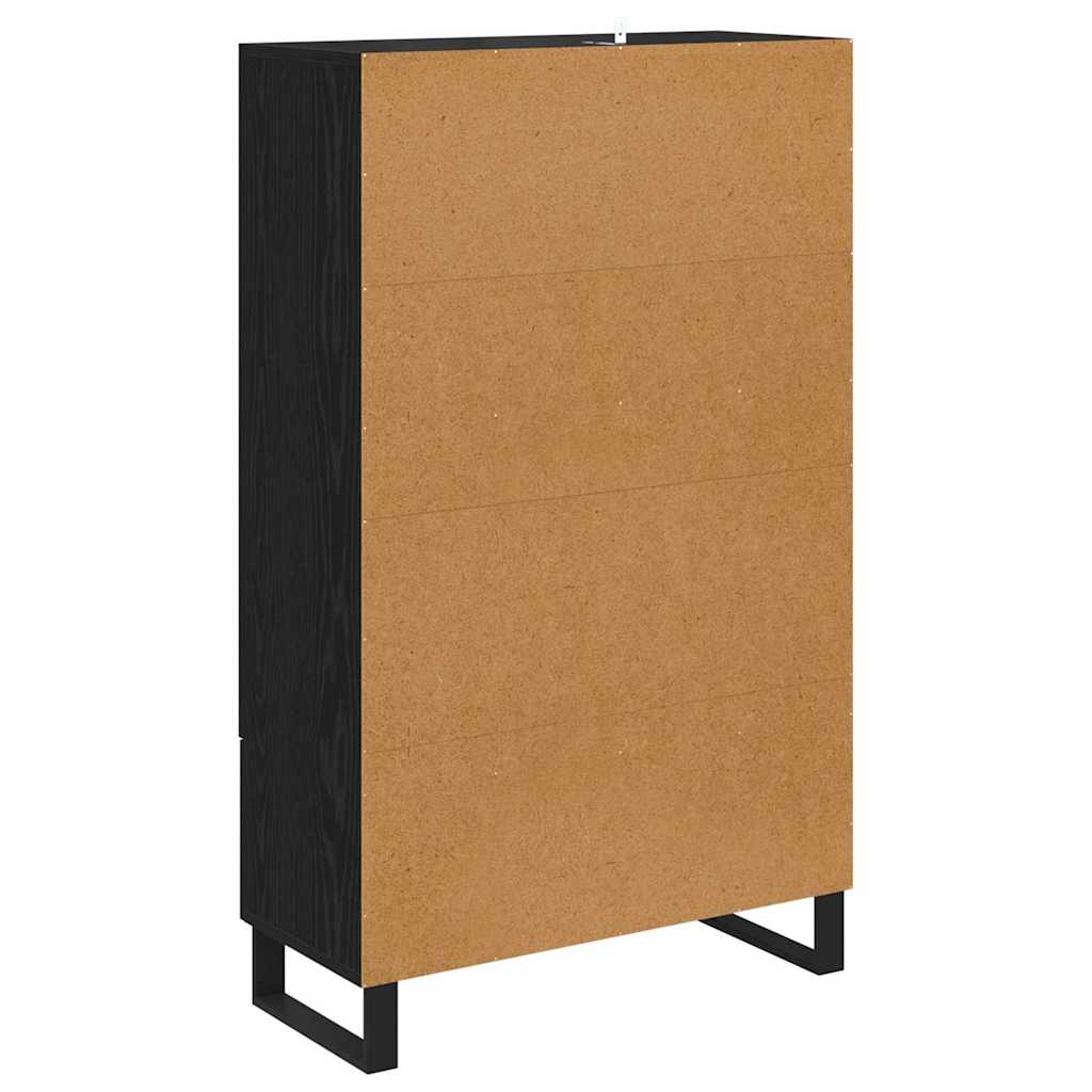 Credenza Rovere Nero 69,5 x 30 x 115 cm Legno multistrato